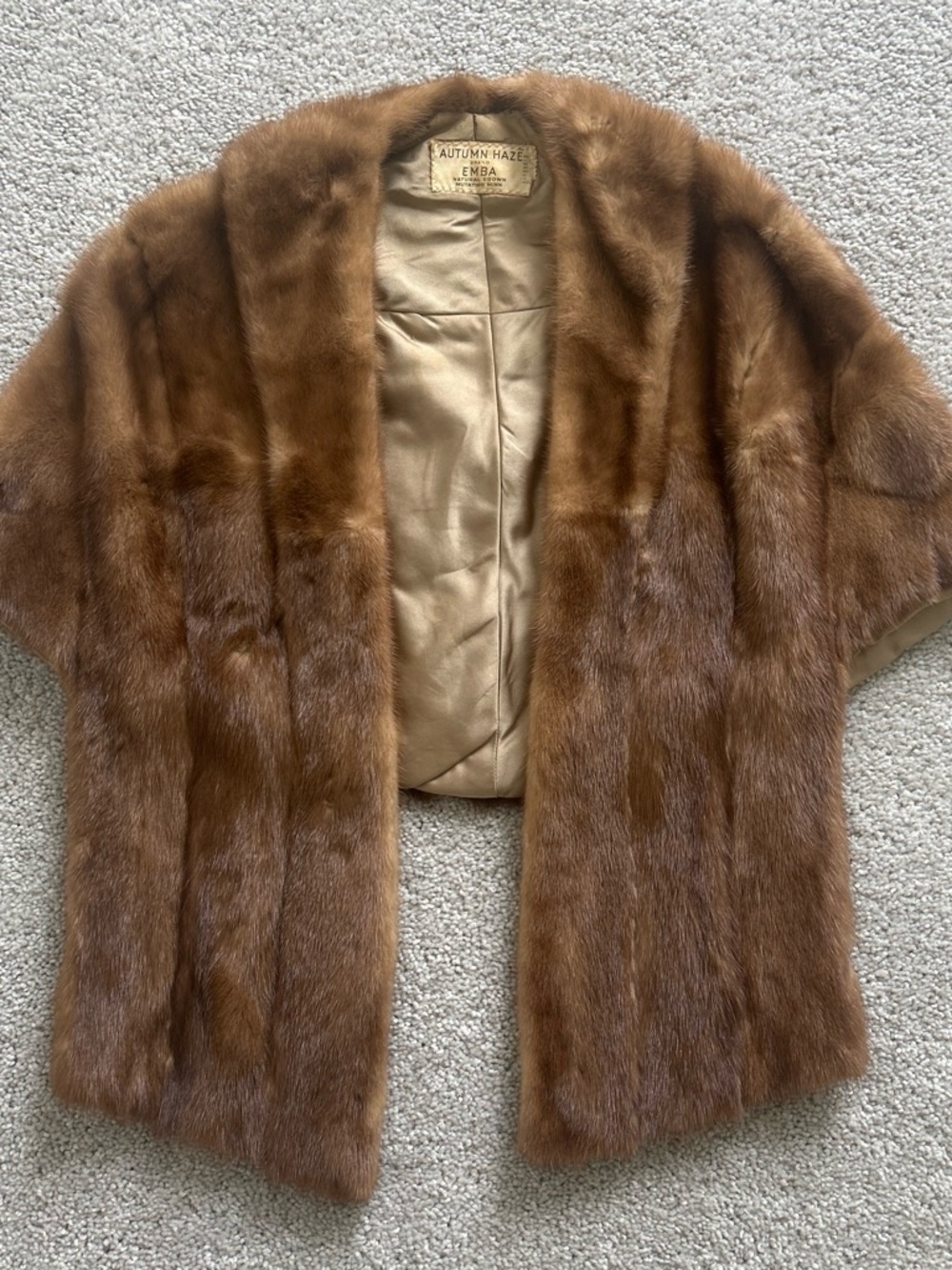 Vintage Autumn Haze Mink Jacket